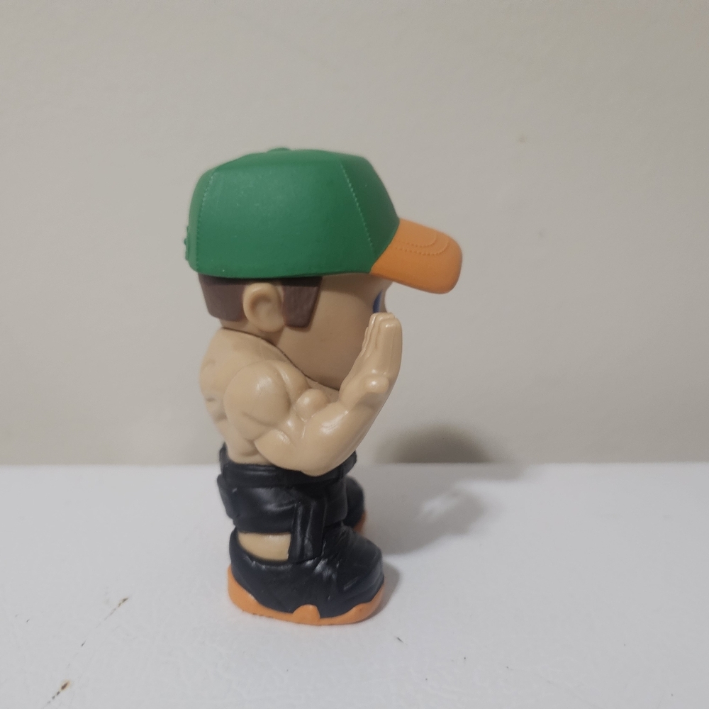 WWE John Cena OOSHIE Figurine 3" You Cant See Me Green Orange - Picture 5 of 6